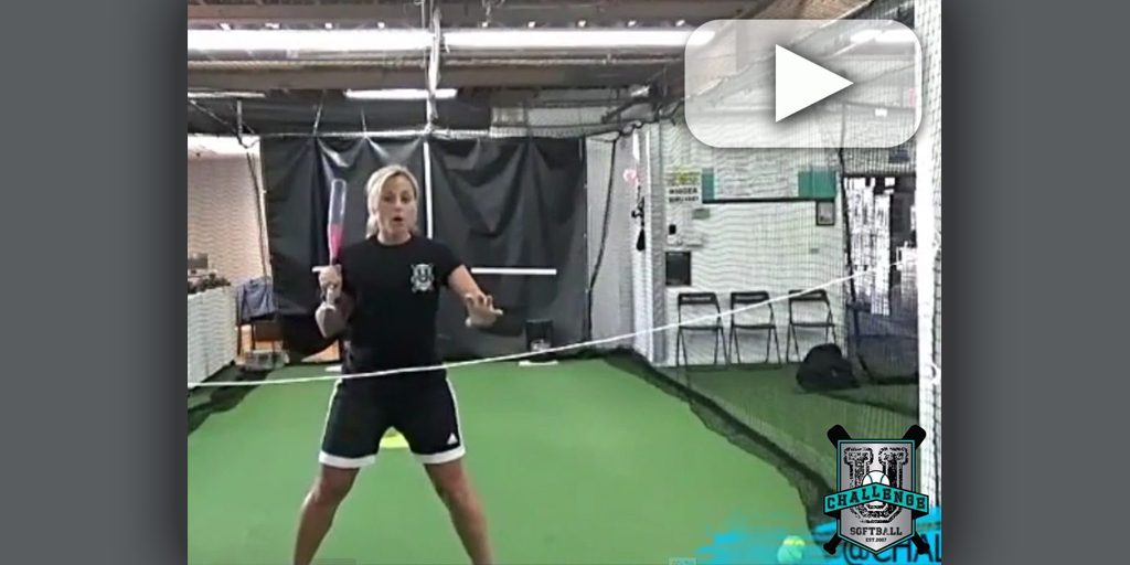 Hitting the High Pitch and not Dropping Drill Challenge U. Softball