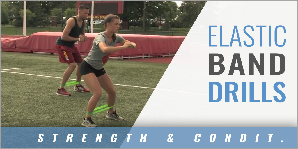 Middle Distance Runners Speed and Power Elastic Band Drills Troy