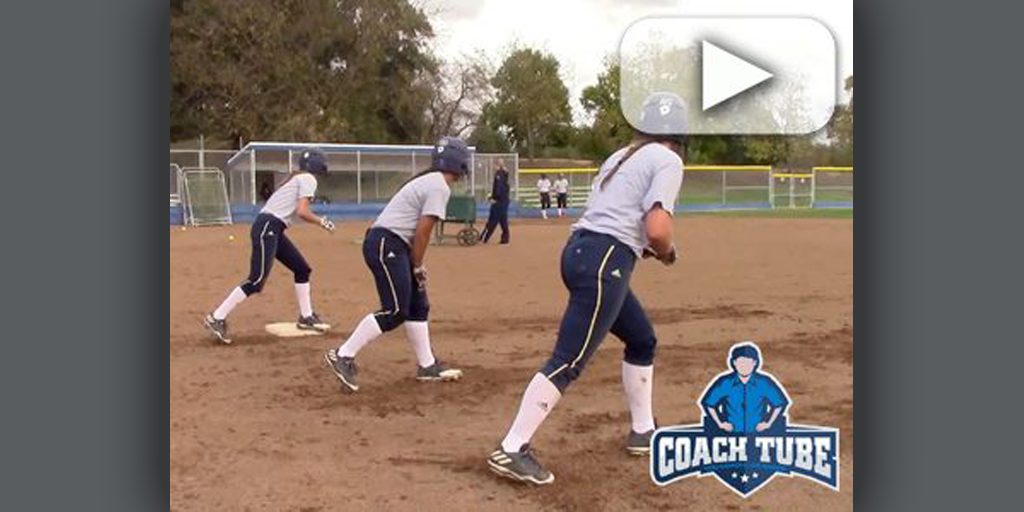 Base Running Read the Ball Drill Erin Thorpe UC Davis [VIDEO