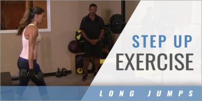 Strength and Conditioning: Long Jumper Step Up Exercise