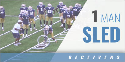 Receiver’s Blocking on a 1 Man Sled