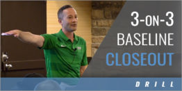 3-on-3 Baseline Closeout Drill