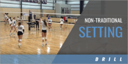 Non-Traditional Setting Cross Court Dig Drill