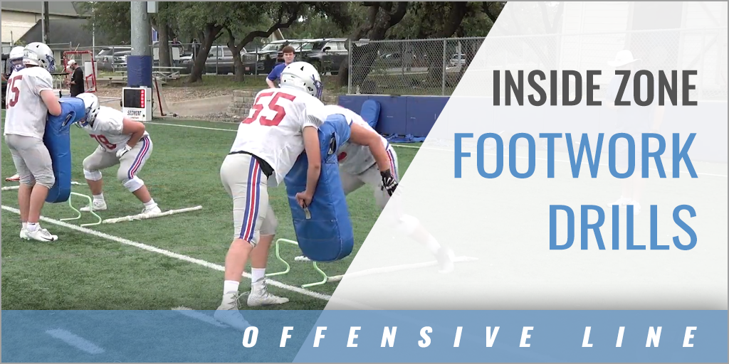 Inside Zone Footwork Drills with Brandon Murdock Westlake HS (TX