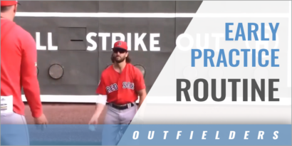 Outfielder's Early Practice Routine