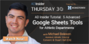 EP 103: AD Insider Tutorial – 5 Advanced Google Sheets Tools for Athletic Departments with Michael Beleson – Convent & Stuart Hall (CA)