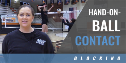 Middle Blockers Hand-on-Ball Contact Drill